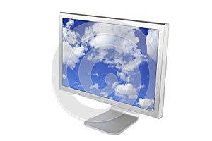 Flat panel lcd computer monitor