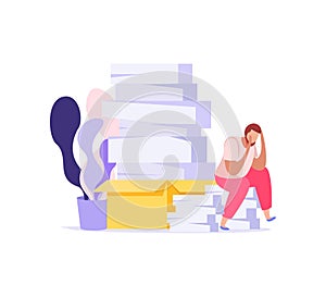 Flat Paper Work Icon