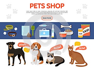 Flat Pet Shop Elements Collection