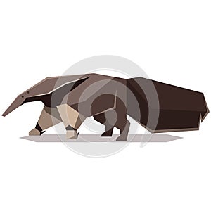 Flat polygonal Giant anteater