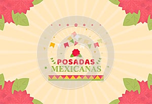Flat Posadas Mexicanas Holiday Background Design photo