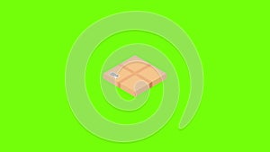 Flat postal box icon animation