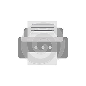 Flat printer icon, vector isolated illustration.