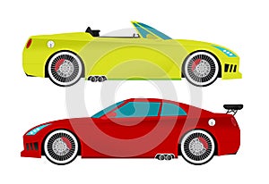 Flat racing car vector. Eps 10