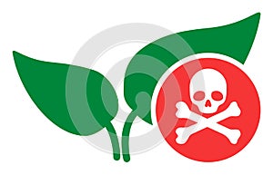 Flat Raster Herbicide Icon