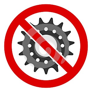 Flat Raster No Gear Wheel Icon