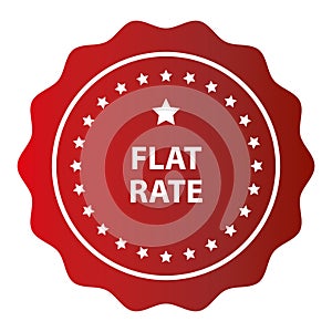 flat rate stamp on white