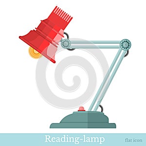Flat reading-lamp on white