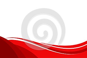 Flat red wavy background template vector