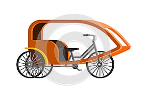 Flat Rickshaw Illustration