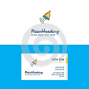 Flat Ringing bell Logo and Visiting Card Template. Busienss Concept Logo Design