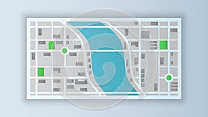 flat of route navigation location city map