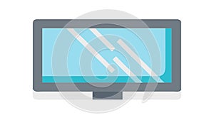 Flat Screen Monitor Display Icon, vector design Generative AI