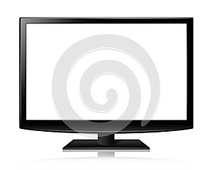 Flat screen tv lcd or led realistic illustration