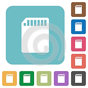 Flat SD memory card icons