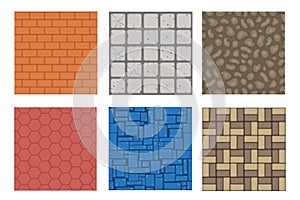 Flat set ground textures for game patterns