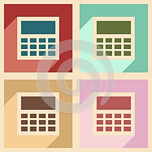 Flat with shadow concept and mobile application