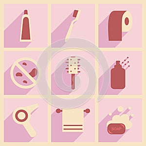 Flat with shadow concept and mobile application