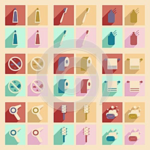 Flat with shadow concept and mobile application