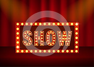 Flat show light for game background design. Glow light effect. Vector background. Flat vector.