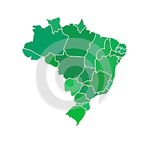 Flat simple Brazil map