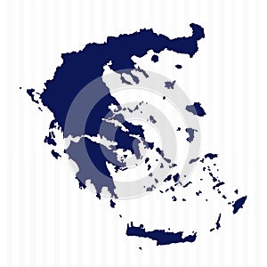 Flat Simple Greece Vector Map