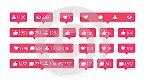 Flat social media icons or buttons