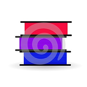 Flat spool for 3D printer, plastic for 3D printer