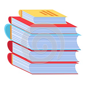 Flat Stack Of Old School Textbook Books Icon