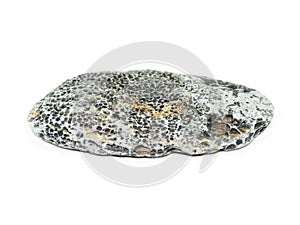 Flat stone isolated on white.