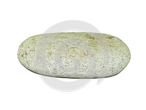 Flat stone isolated on white.