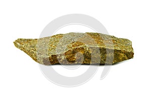 Flat stone isolated on white.