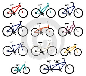 Flat style bicycles set