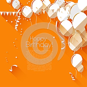 Flat style birthday background