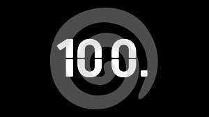Flat Style Countdown Timer Displaying Numbers Ten Zero isolated on a transparent ai generated