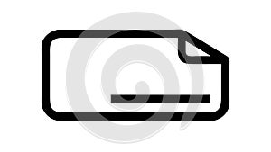 Flat style document icon with text lines, representing data or file, vector design Generative AI