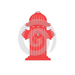 Flat style hydrant a white background.