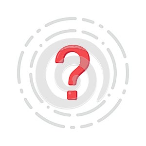 Flat style icon of query, question mark, ready for premium use