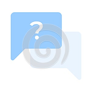 Flat style icon of query, question mark, ready for premium use