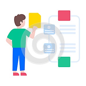 A flat style illustration showing data framework