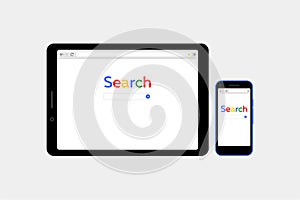 Flat style search browser