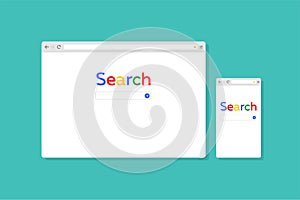 Flat style search browser