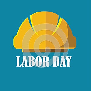 Flat style worker helmet design photo