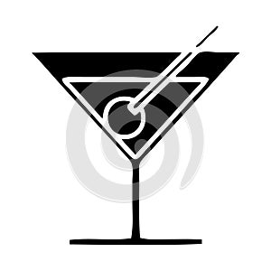 flat symbol fancy cocktail