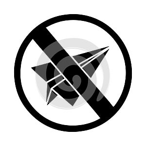 flat symbol no paper aeroplanes allowed