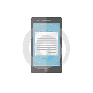 Flat tablet PC on a white background.