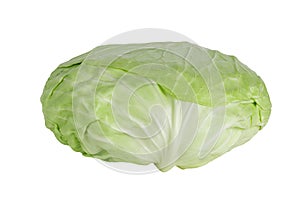 Flat or Taiwanese cabbage cabbage isolated on white background.