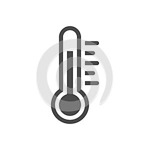 Un piso temperatura icono 