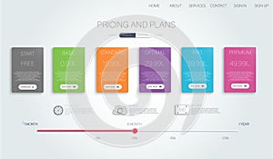 Flat template. Hosting vector icon. Infographic design template.