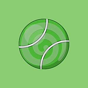 Flat Tennis ball sports icon Cricket ball Illustration Vector Icon